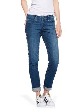 Mott & Bow Ludlow Slim Boyfriend Jeans in Medium Blue Wash 32x30